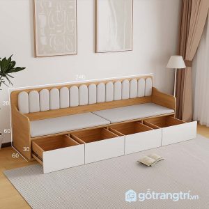 2 sofa bệt tựa cao có ngăn kéo