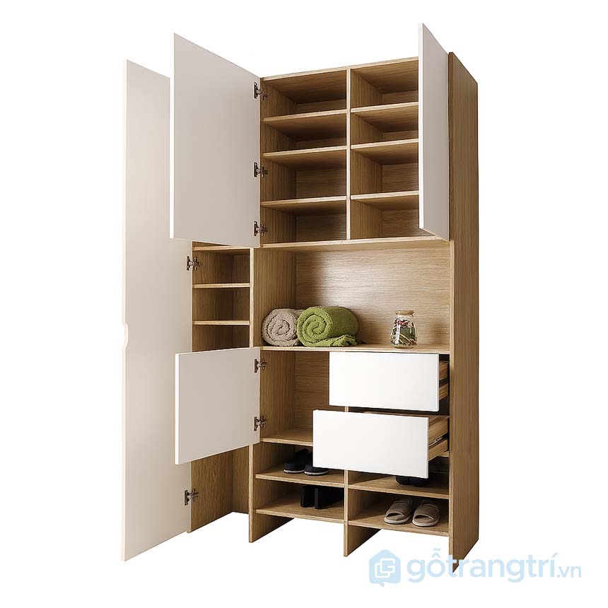 Tủ giày kết hợp tủ áo