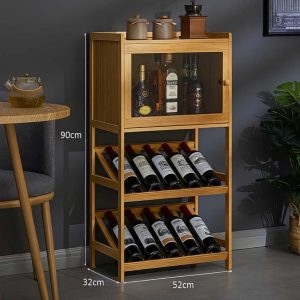 2 tủ rượu gỗ có kính