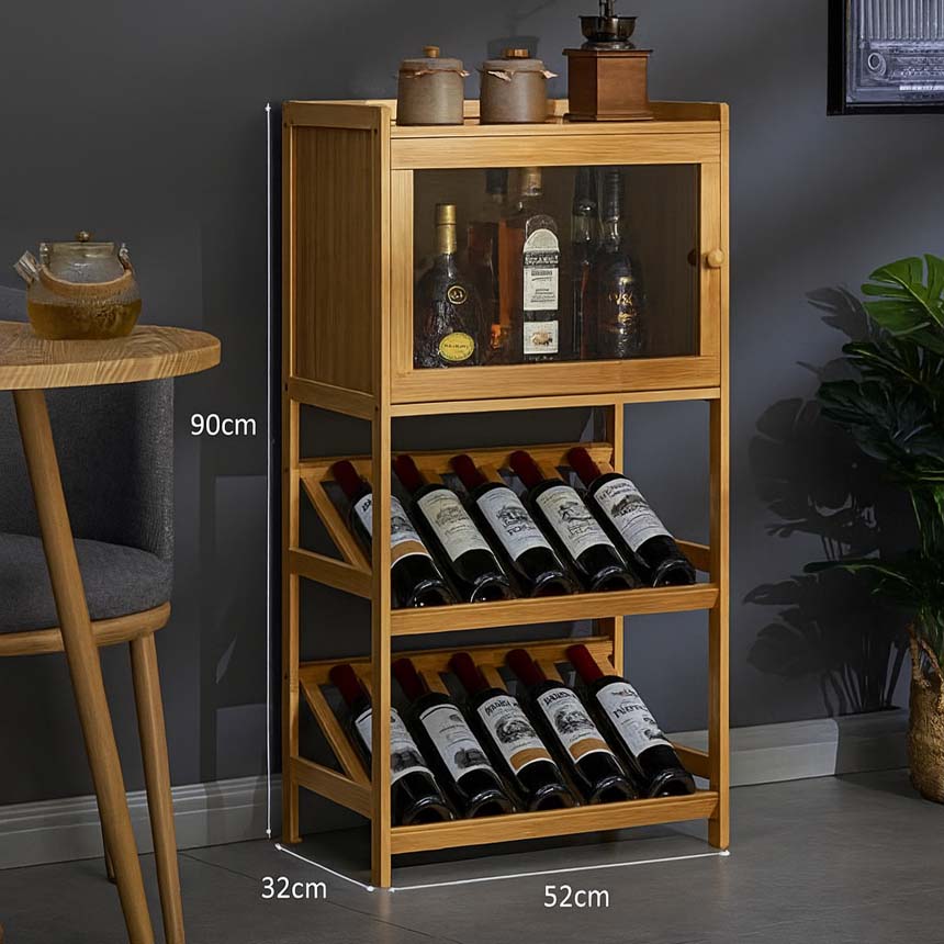 Tủ rượu gỗ có kính cao cấp, thiết kế nhỏ gọn sang trọng GHS-52612