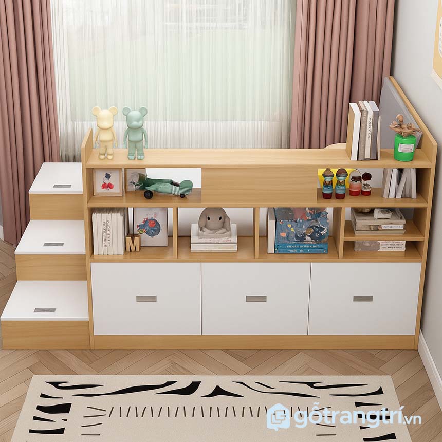 Giường có cầu thang và tủ chứa đồ GHS-9374