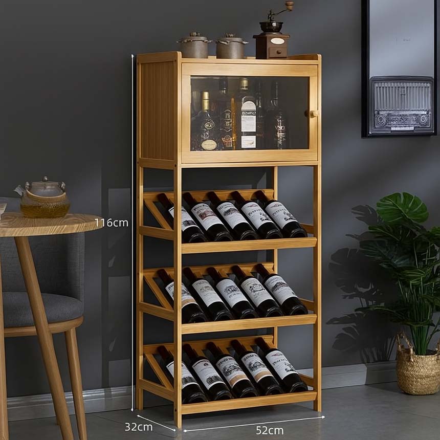 Tủ rượu gỗ có kính cao cấp, thiết kế nhỏ gọn sang trọng GHS-52612