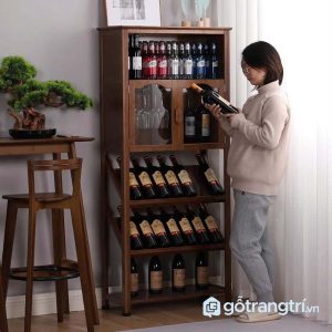 3 tủ rượu gỗ đứng nhỏ gọn - Copy