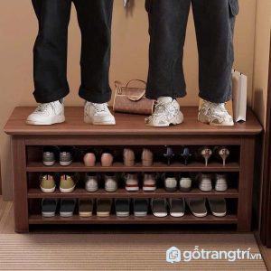 4 ghế băng kệ giày gỗ