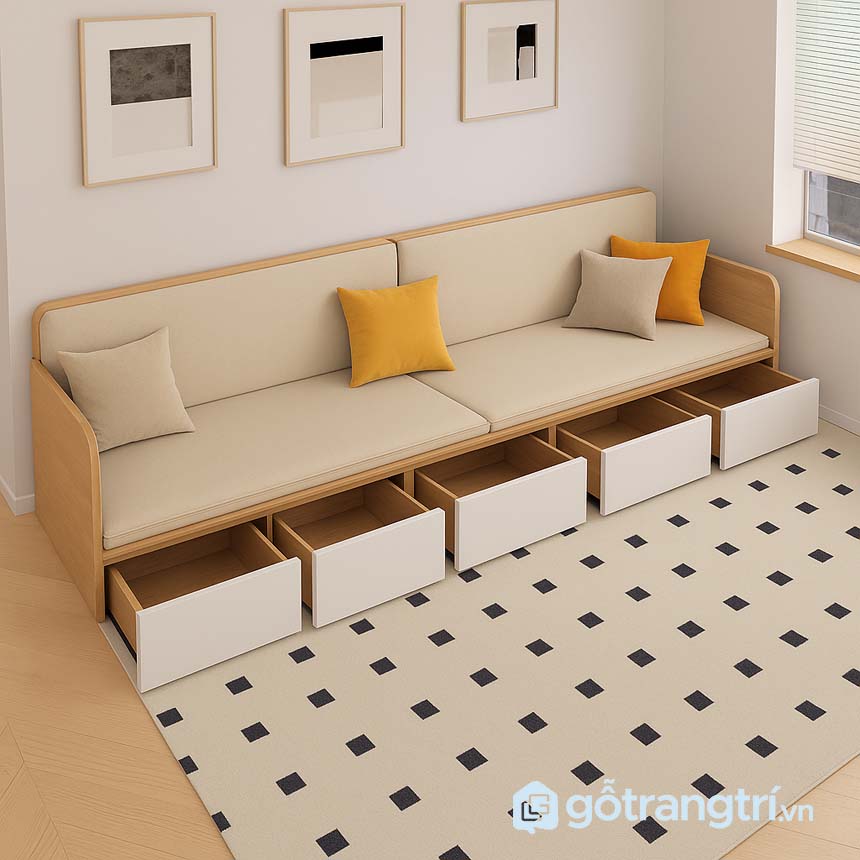 Ghế sofa có hộc kéo để đồ GHS-8398