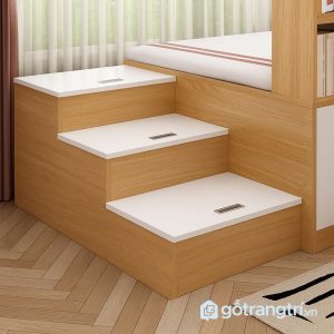 4 giường có cầu thang và tủ chứa đồ