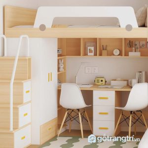 4 giường tầng gỗ công nghiệp cho bé