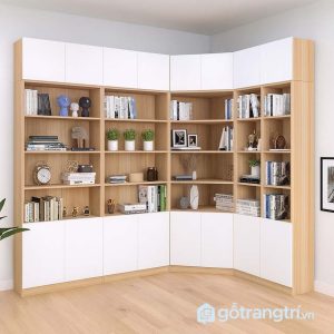 4 kệ sách góc tường nhỏ gọn