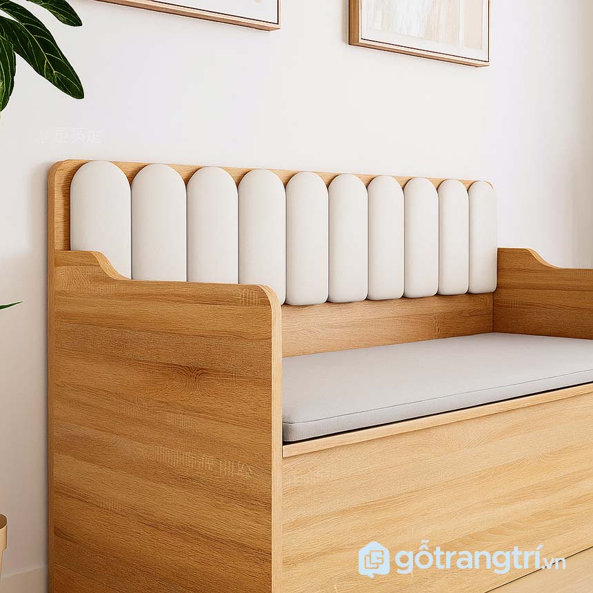 Sofa bệt tựa cao có ngăn kéo