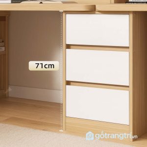 5 bàn học đôi liền giá sách