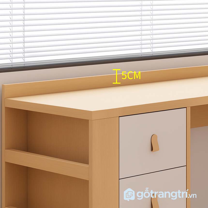 Bàn làm việc kết hợp tủ sách tiện lợi, tối ưu không gian GHS-42011