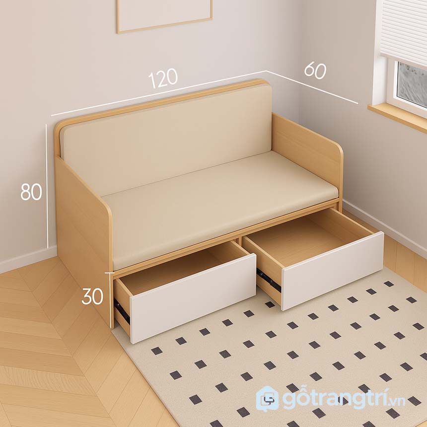 Ghế sofa có hộc kéo để đồ GHS-8398