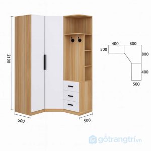 5 tủ quần áo góc chữ L