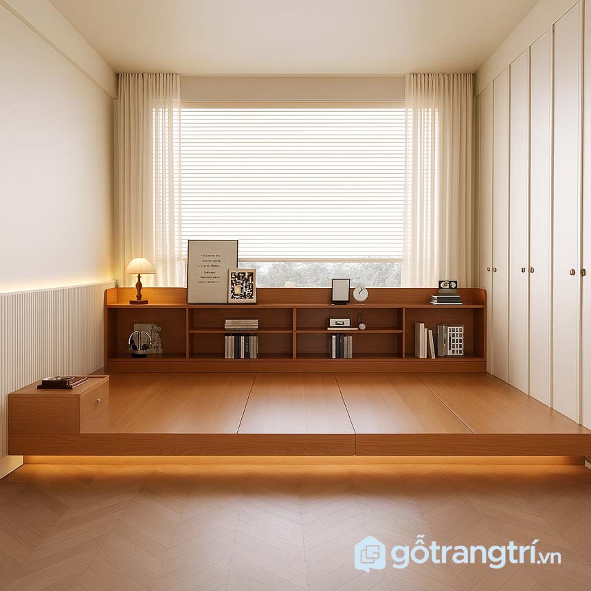 Giường ngủ có hộc tủ âm sàn