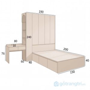 6 giường ngủ liền tủ quần áo
