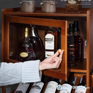 7 tủ rượu gỗ có kính