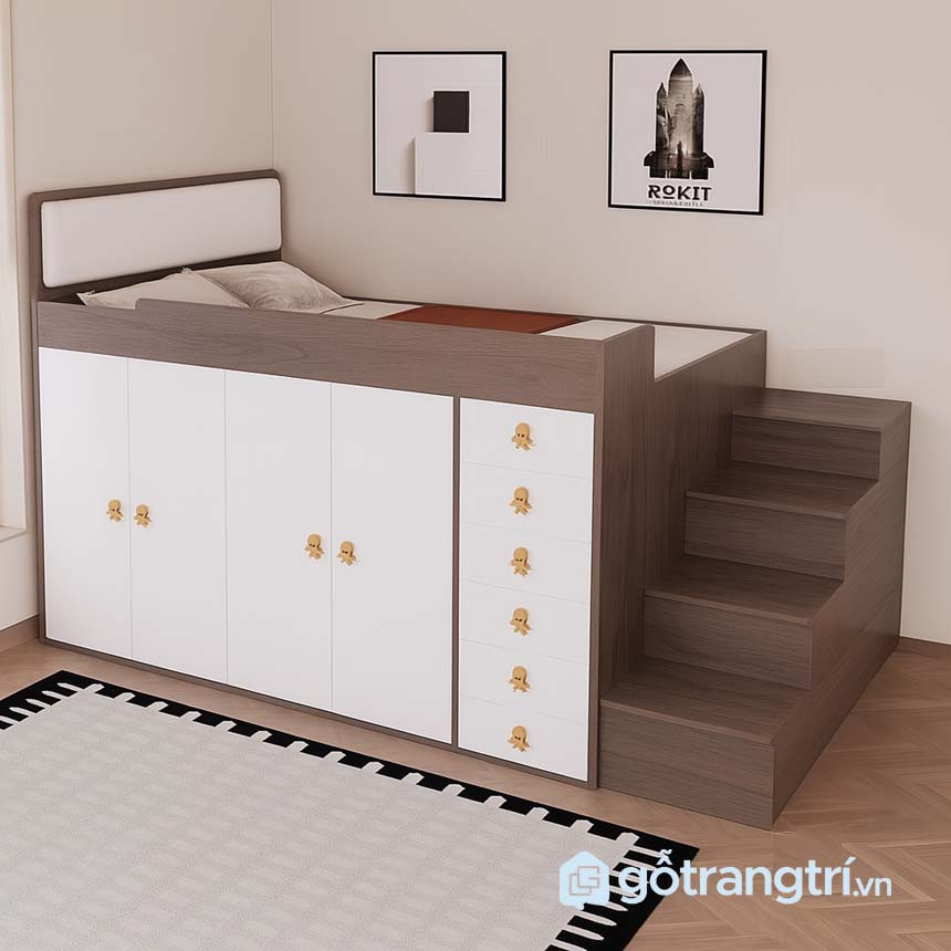 Giường kết hợp tủ quần áo tiện nghi GHS-9383