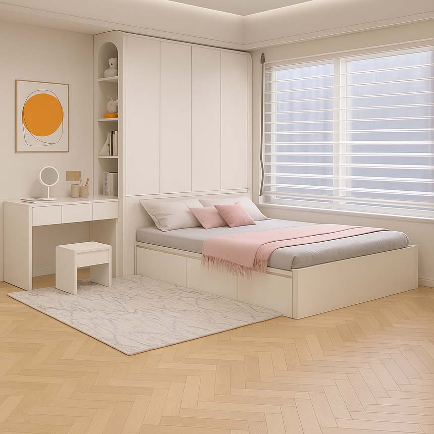 Giường ngủ liền tủ quần áo