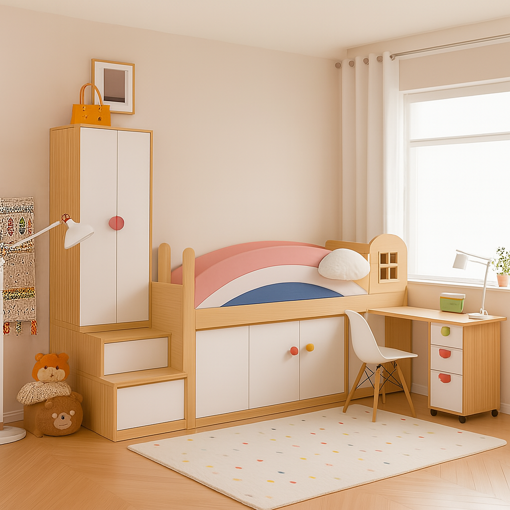 Giường tầng thấp an toàn, tiện nghi cho bé GHS-9382