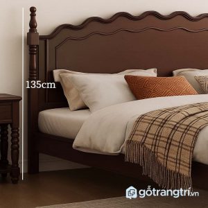2 Giường ngủ gỗ tự nhiên tân cổ điển