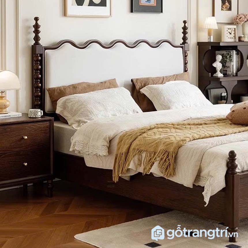 Giường ngủ phong cách châu Âu cổ điển sang trọng và tinh tế GHS-9385