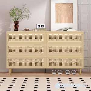 2 Tủ ngăn kéo 6 hộc đan mây