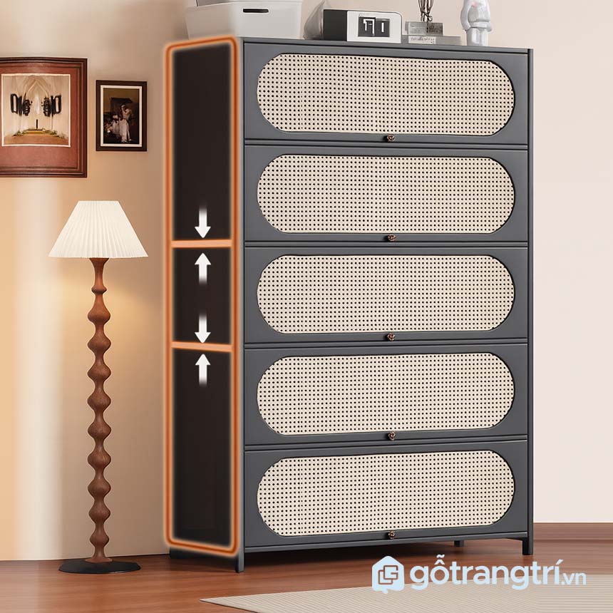 Tủ đựng giày cánh lật 5 tầng