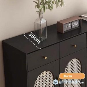 3 tủ giày gỗ cánh nan mây