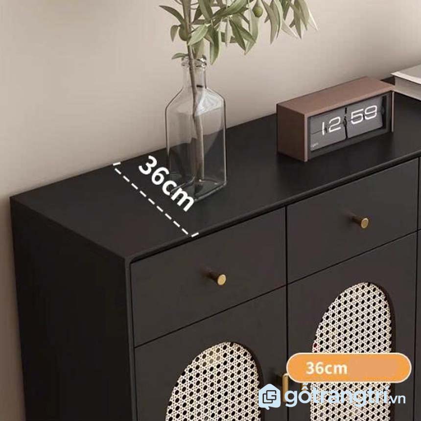 Tủ giày gỗ cánh nan mây GHS-5279