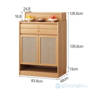 4 bàn thờ gỗ mây đan hiện đại