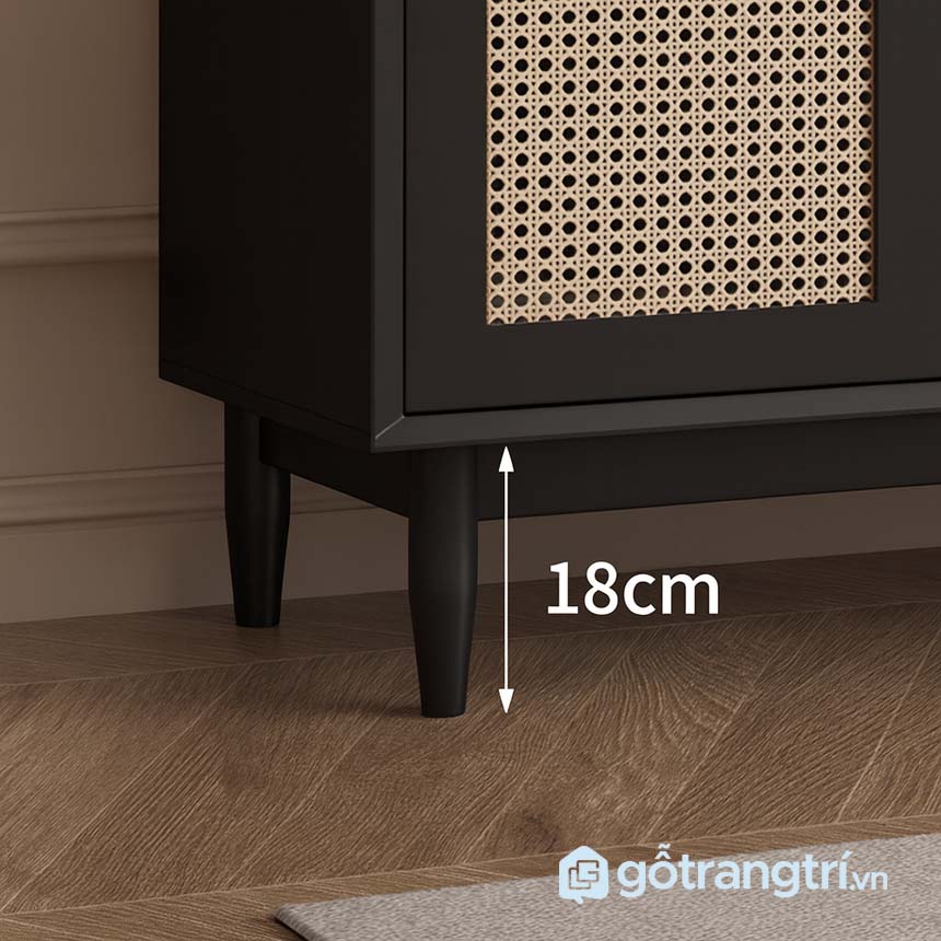 Tủ giày gỗ cánh nan mây GHS-5279