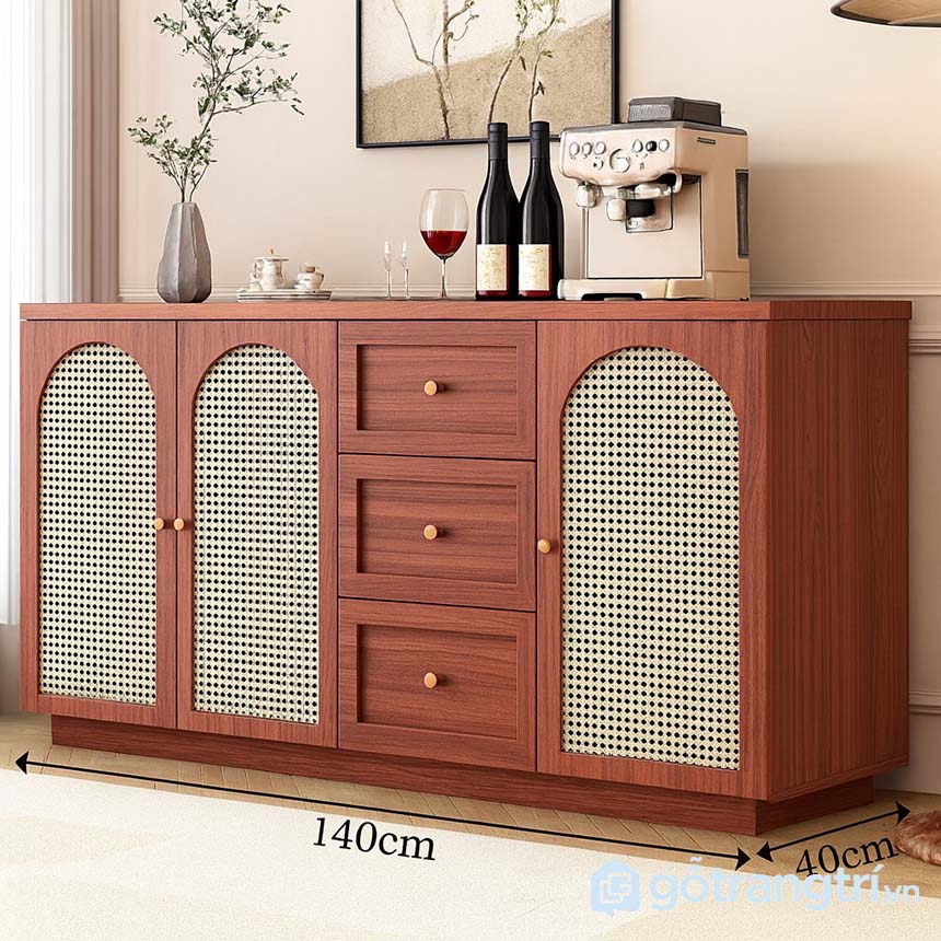 Tủ gỗ để đồ nhà bếp hiện đại