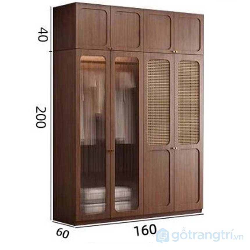 Tủ quần áo cánh mây GHS-5280