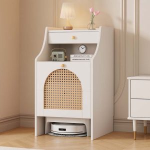 Tủ đầu giường có chỗ để robot hút bụi
