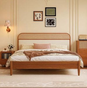 avar giường gỗ hiện đại chân cao