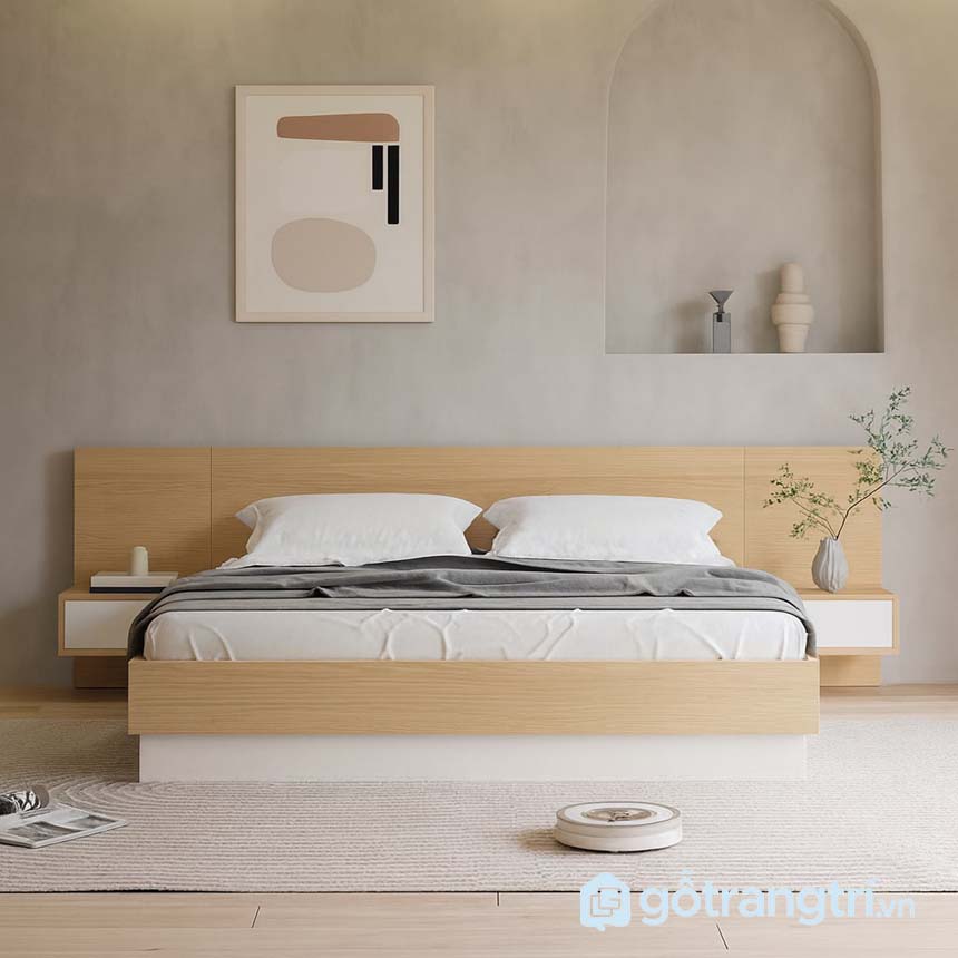 Giường ngủ gỗ hiện đại tối giản