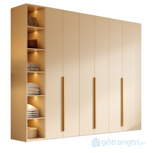 2 tủ quần áo kết hợp kệ trang trí