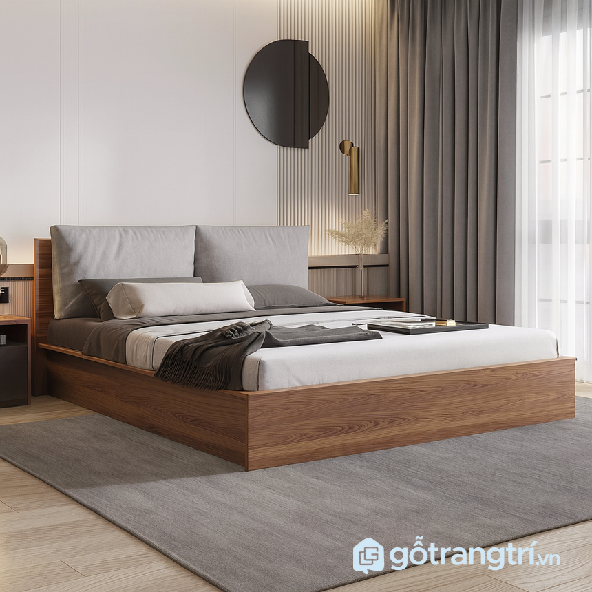 Bộ nội thất phòng ngủ hiện đại tích hợp lưu trữ