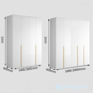 4 tủ quần áo gỗ công nghiệp