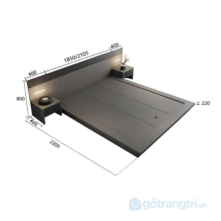 Bộ nội thất phòng ngủ hiện đại
