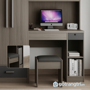 8 tủ quần áo liền bàn học