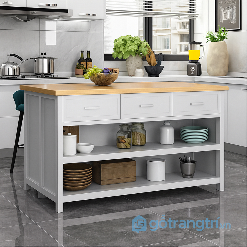 Đảo bếp gỗ hiện đại GHS-42192