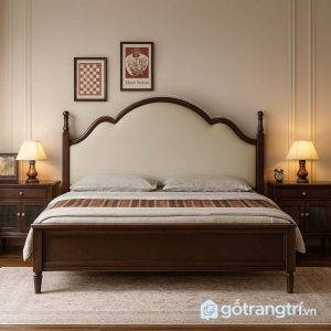 1 giường ngủ gỗ tự nhiên cao cấp
