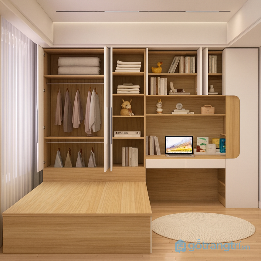 Giường ngủ thông minh tiết kiệm diện tích