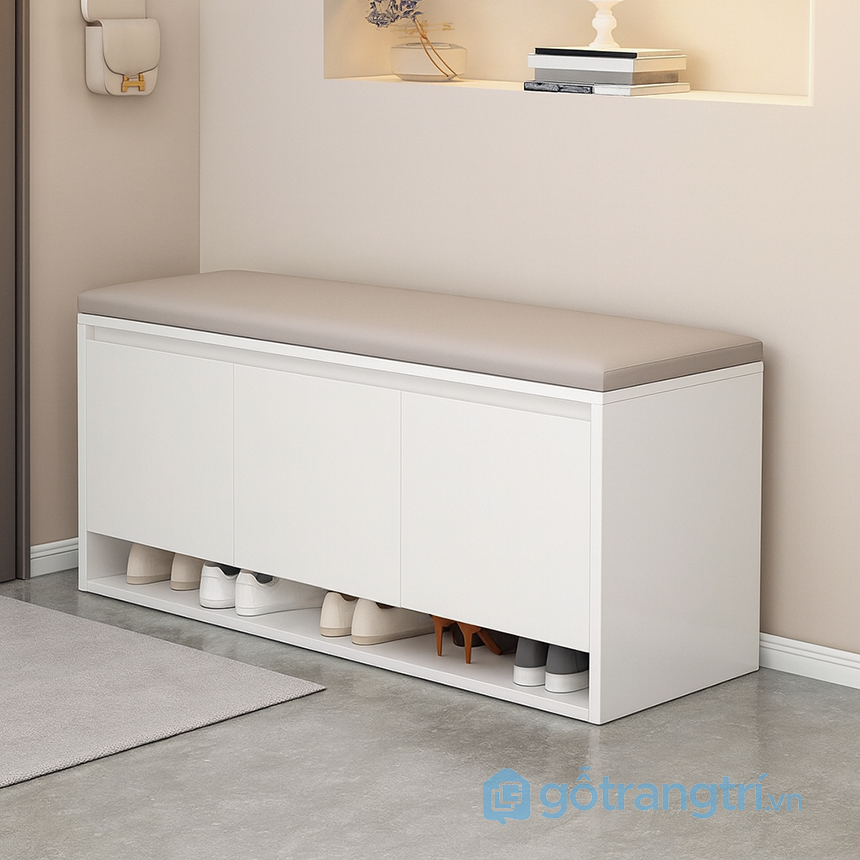 Tủ giày kết hợp ghế ngồi tiện dụng, hiện đại GHS-55110