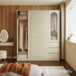 1 tủ quần áo cửa lùa có ngăn kéo