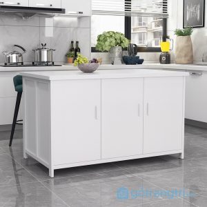 2 đảo bếp gỗ hiện đại