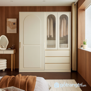 2 tủ quần áo cửa lùa có ngăn kéo