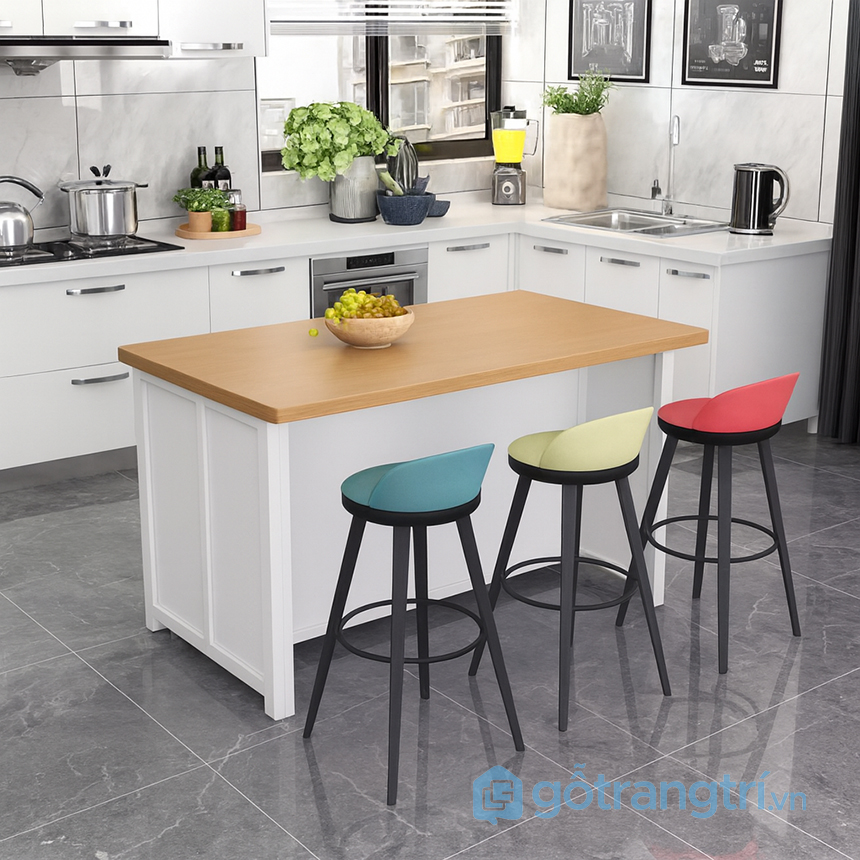 Đảo bếp gỗ hiện đại GHS-42192