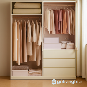 3 tủ quần áo cửa lùa có ngăn kéo